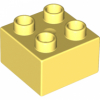 Lego Duplo - Kostička 2x2, studená žlutá
