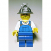 LEGO<sup></sup> City - Miner - Overalls Blue over V-Neck Shirt