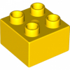 Lego Duplo - Kostička 2x2, Žlutá