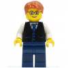 LEGO<sup></sup> Creator - Black Vest with Blue Striped Tie