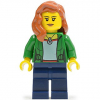 LEGO<sup></sup> City - Green Female Jacket Open with Necklace