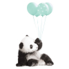 Dekorace na ze DEKORNIK - panda s mtovmi balonky - 55x92cm DEKO.N.Z.008 - Cena : 843,- K s dph 