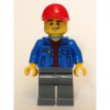 LEGO<sup></sup> City - Truck Driver - Blue Jacket over Dark Red V-Neck Sw