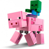 LEGO Minecraft 21157 -  Velk figurka: Prase s malou zombie - Cena : 306,- K s dph 