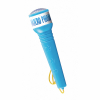 Mikrofon karaoke modr plast na baterie se svtlem v krabici 17x34x7cm - Cena : 290,- K s dph 