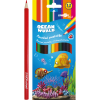 Pastelky barevné dřevo Ocean World trojhranné 12 ks v krabičce 9x20,5x1cm 12ks v krabici - Cena : 28,- Kč s dph 