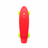 Skateboard - pennyboard 43cm, nosnost 60kg plastov osy, erven, zelen kola - Cena : 217,- K s dph 