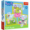 Puzzle 3v1 Prastko Peppa/ Peppa Pig astn den prastka v krabici 28x28x6cm - Cena : 117,- K s dph 