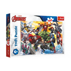 Obrázek Puzzle Síla Avengers/Disney Marvel The Avengers 100 dílků 41x27,5cm v krabici 29x19x4cm