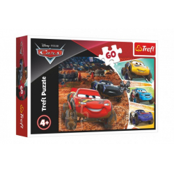 Obrázek Puzzle Disney Cars 3/McQueen s přáteli 33x22cm 60 dílků v krabici 21x14x4cm