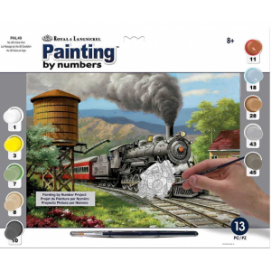 Obrázek Malování podle čísel 30x40 cm - Parní lokomotiva