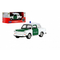 Obrázek Auto Welly Trabant 601 Policie kov/plast 11cm 1:34-39 na volný chod v krabičce 15x7x7cm