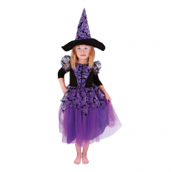 Obrázek Dětský kostým čarodějnice fialová (M) e-obal