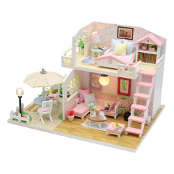 Obrázek Dvěděti miniatura domečku Růžový dům
