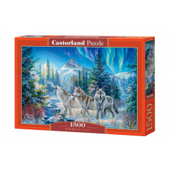Obrázek Puzzle Castorland 1500 dílků - Vlčí vytí při východu měsíce