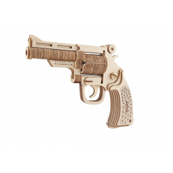 Obrázek Woodcraft Dřevěné 3D puzzle Revolver M19