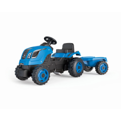 Obrázek Šlapací  trakor Farmer XL modrý s vozíkem