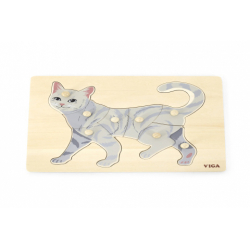 Obrázek Dřevěná montessori vkládačka - kočka