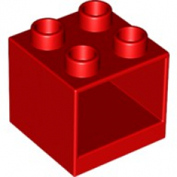 Obrázek LEGO<sup><small>®</small></sup> DUPLO<sup><small>®</small></sup> - Zásuvka Element 2x2x28.8, Světle červená