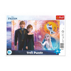 Obrázek Puzzle deskové Šťastné vzpomínky Ledové království II/Frozen II 15 dílků 33x23cm ve fólii