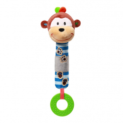 Obrázek Plyšová pískací hračka s kousátkem Baby Ono opička George