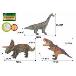 Obrázek Dinosaurus měkký 3 druhy 42 cm