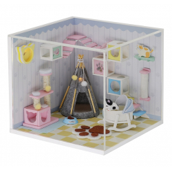 Obrázek Dvěděti miniatura domečku Domov kočičky Mňau