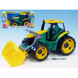 Obrázek Traktor se lžící plast zeleno-žlutý 65cm