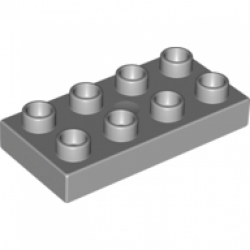 Obrázek LEGO<sup><small>®</small></sup> DUPLO<sup><small>®</small></sup> - Podložka 2x4, Střední šedá
