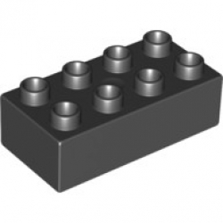 Obrázek LEGO<sup><small>®</small></sup> DUPLO<sup><small>®</small></sup> - Kostička 2x4, Čierna
