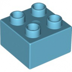 Obrázek LEGO<sup><small>®</small></sup> DUPLO<sup><small>®</small></sup> - Kostička 2x2, svetlo modrá