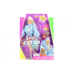 Obrázek Barbie Extra - vzorovaná modrá sukně s bundou HHN08