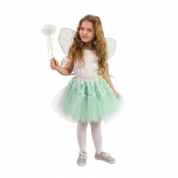 Obrázek Dětský kostým tutu sukně květinová víla Zvonilka s hůlkou a křídly e-obal