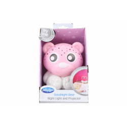 Obrázek Playgro - Usínací lampička medvídek s projektorem - růžovo-bílý