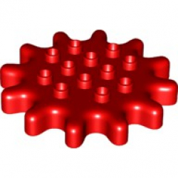 Obrázek LEGO<sup><small>®</small></sup> DUPLO<sup><small>®</small></sup> - Převodovka - 12 zůbů, Světle červená