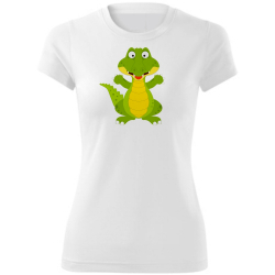 Obrázek Frauen T-Shirt Cheerful Animals - Crocodile, Größe S