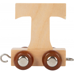 Obrázek Dřevěný vláček vláčkodráhy abeceda písmeno T