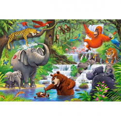 Obrázek Puzzle Castorland MAXI 40 dílků - Zvířata z džungle