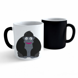 Obrázek Měnící hrnek Veselá zvířátka - Gorila 