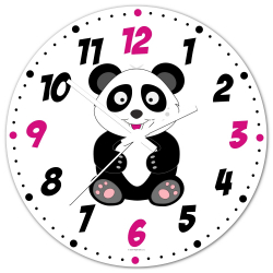 Obrázek Nástěnné hodiny Veselá zvířátka - Panda - 30 cm