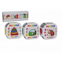 Obrázek Pexeso 3ks Abeceda, Zvířátka, Pro děti společenská hra v krabičce 8x21x4cm Hmaťák