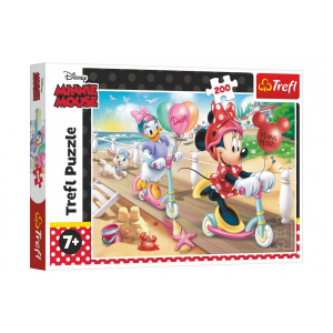 Obrázek Puzzle Minnie na pláži/Disney Minnie 200 dílků 48x34cm v krabici 33x23x4cm