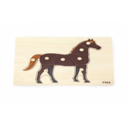 Obrázek Dřevěná montessori vkládačka - kůň