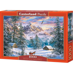 Obrázek Puzzle Castorland 1000 dílků - Vánoční hory