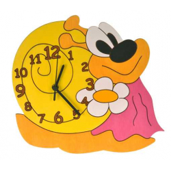 Obrázek DoDo Dětské dřevěné hodiny šneková