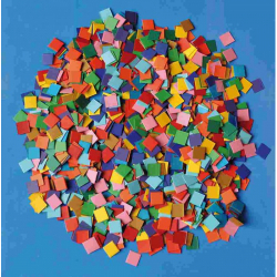 Obrázek Papierová mozaika- farebné čtverečky- maxi balenie-10 000 ks, 1x1 cm