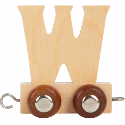 Obrázek Dřevěný vláček vláčkodráhy abeceda písmeno W