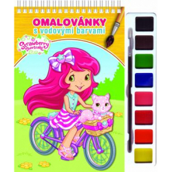 Obrázek Omalovánka s barvami a štětcem Strawberry
