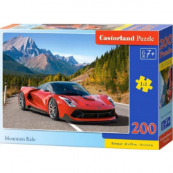 Obrázek Puzzle Castorland 200 dílků premium - Červené auto v horách