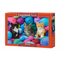 Obrázek Puzzle Castorland 1000 dílků - Koťata v přízi